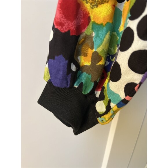 Speed Limit MPH Vtg Floral Bright Geometric 80s 90s Womens Large Jacket Bold - Picture 10 of 10